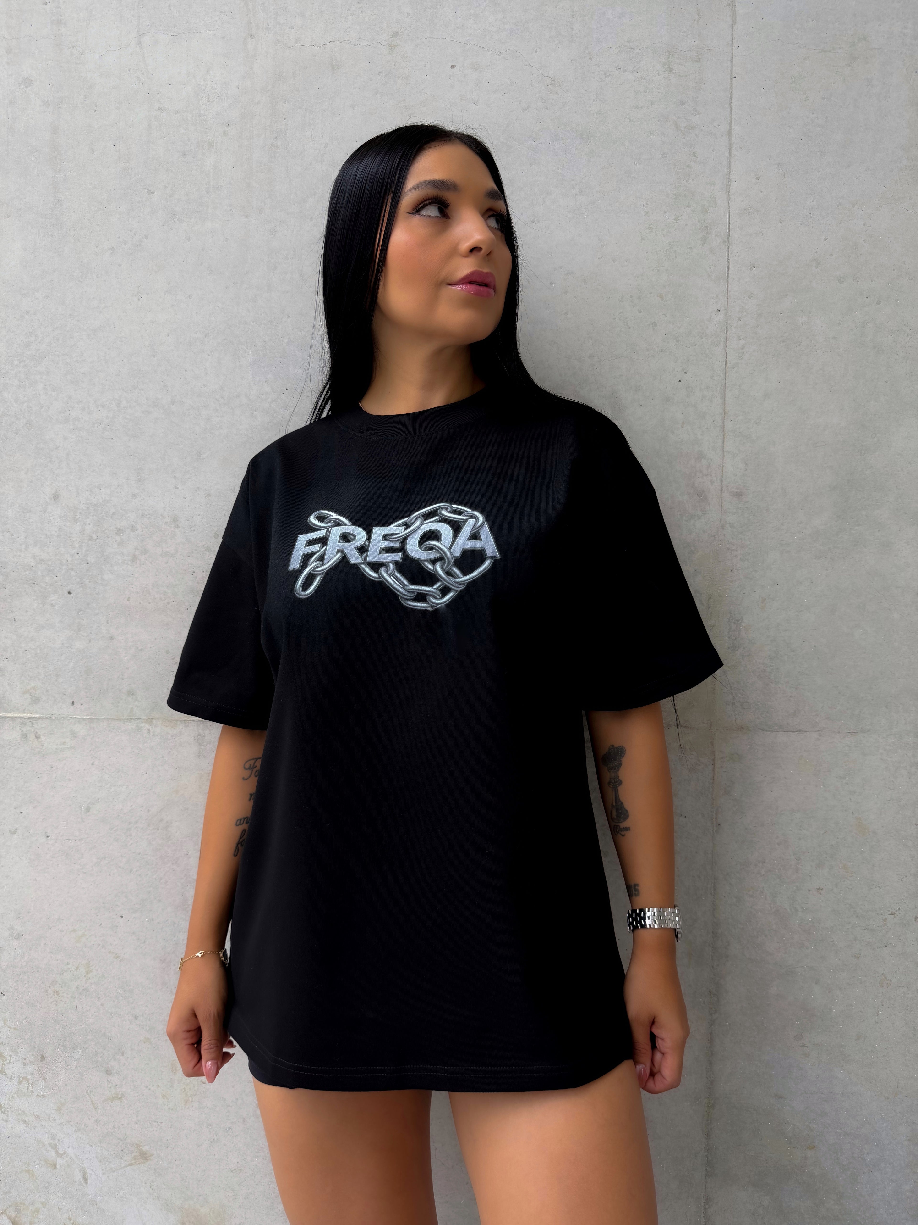 Playera Chains X Negra 305g