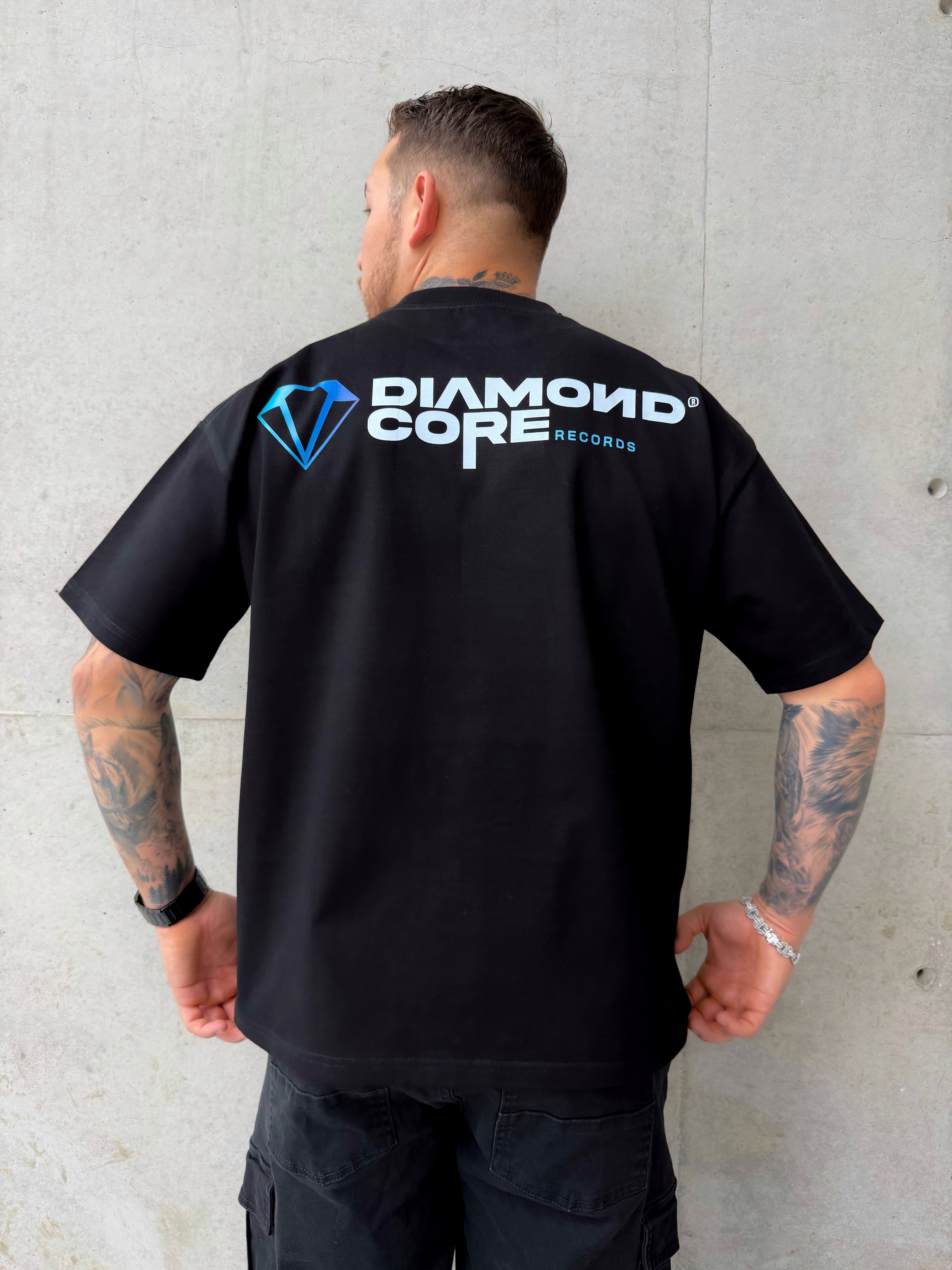 Playera DIAMONDCORE RECORDS Negra 305g