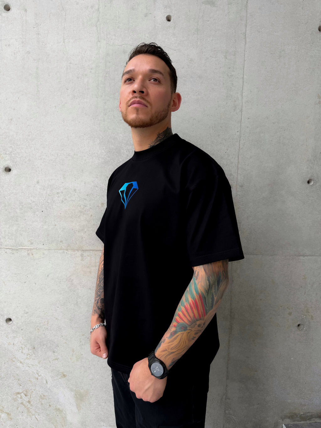 Playera DIAMONDCORE RECORDS Negra 305g