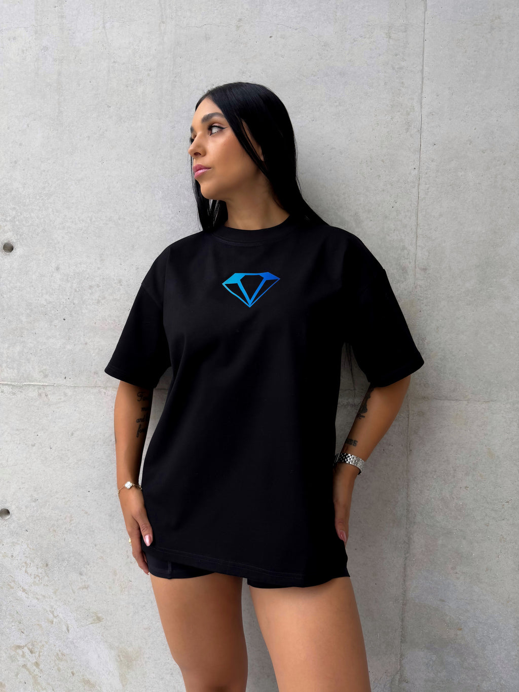 Playera DIAMONDCORE RECORDS Negra 305g